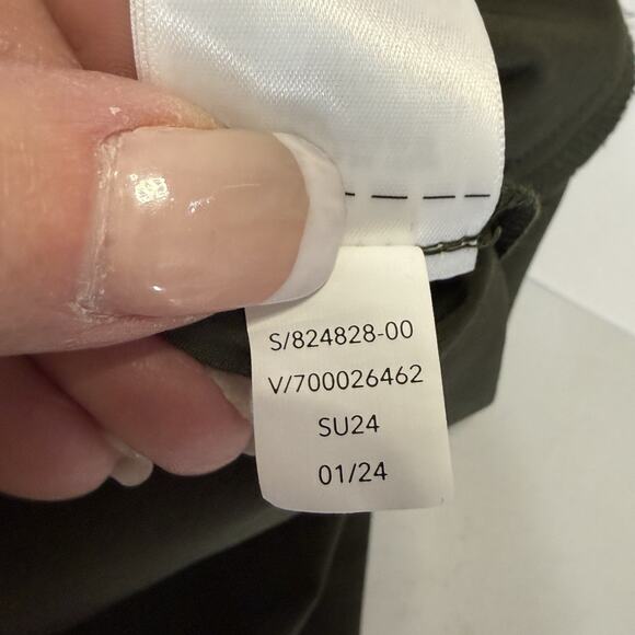 Athleta Brooklyn Utility Romper Size 10 Dark Olive Green Zip Front Pockets EUC - Picture 10 of 11